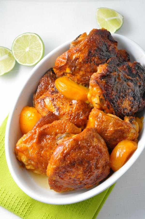 Easy Chipotle Peach Glazed Chicken - Flavour and Savour