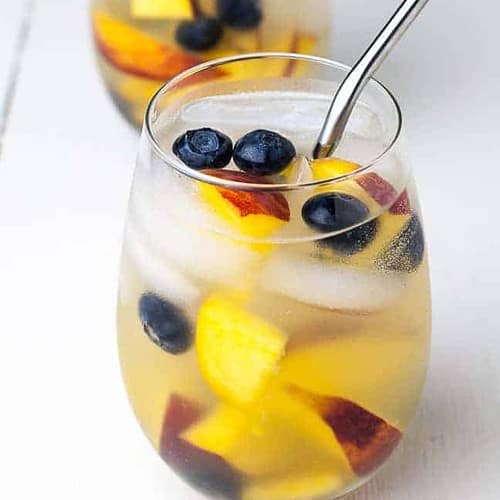 The Best White Wine Peach Sangria - Flavour and Savour