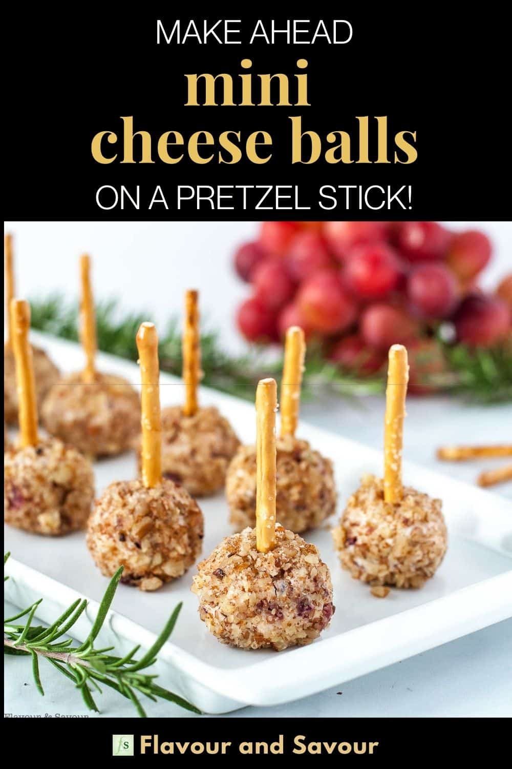 Mini Cheese Balls on a Stick-Fun Finger Food - Flavour and Savour