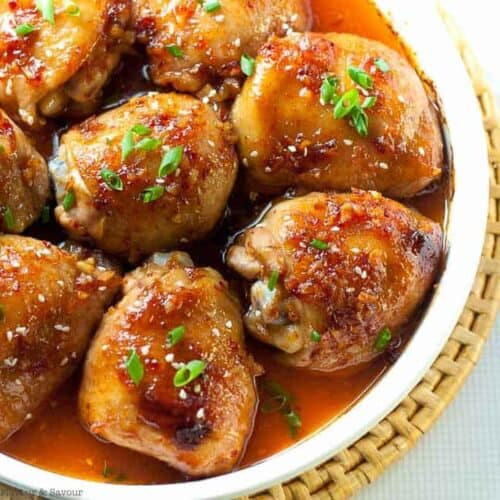 Asian Glazed Garlic Chicken - Flavour and Savour