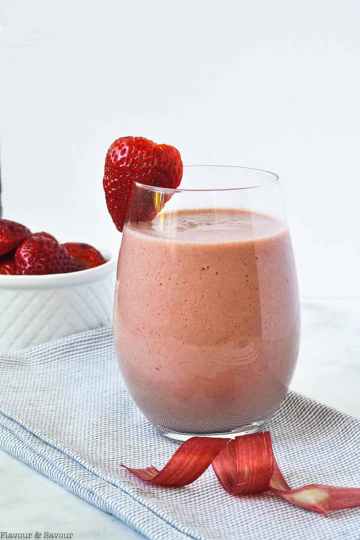 Strawberry Rhubarb Smoothie - Flavour and Savour