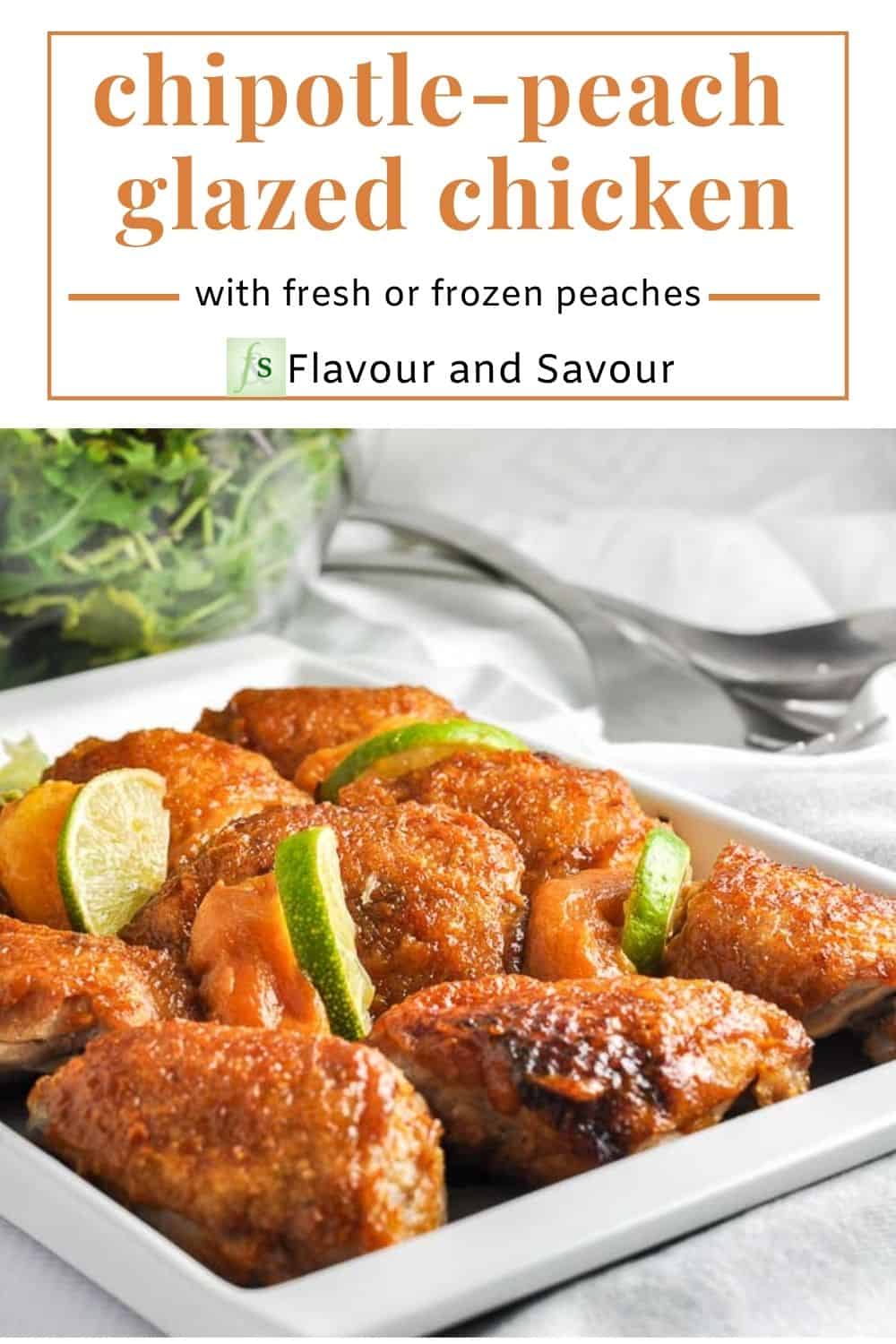 Easy Chipotle Peach Glazed Chicken - Flavour and Savour