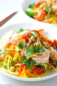 Zoodle Pad Thai with Shrimp - Flavour and Savour