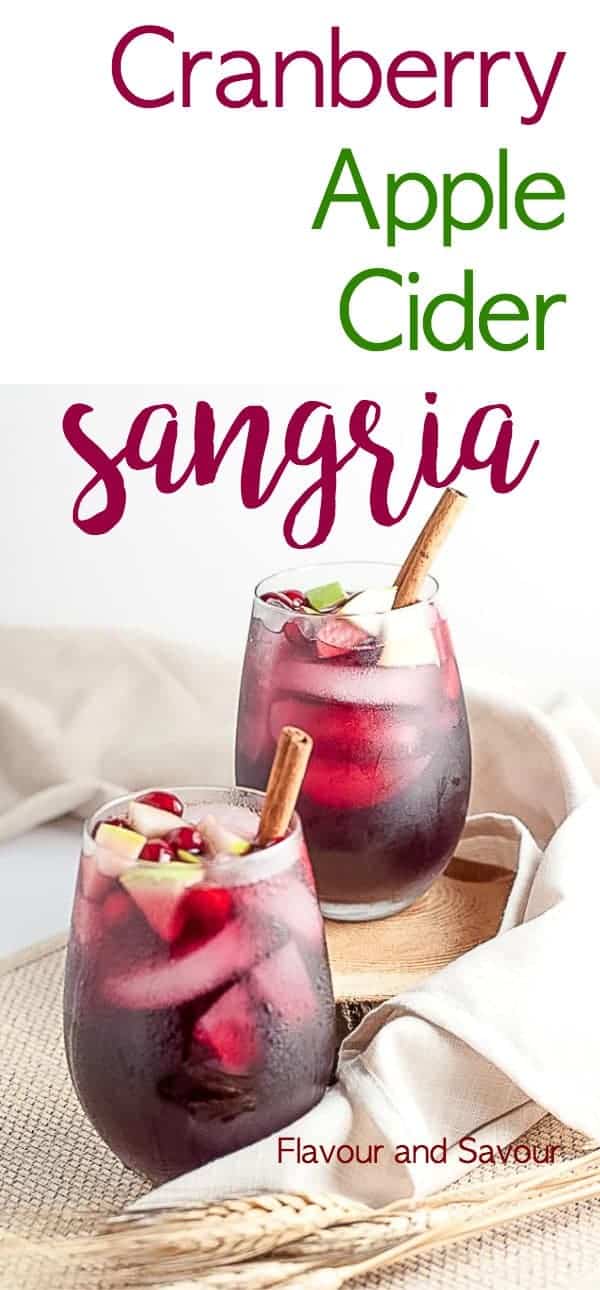 Cranberry Apple Cider Sangria - Flavour and Savour
