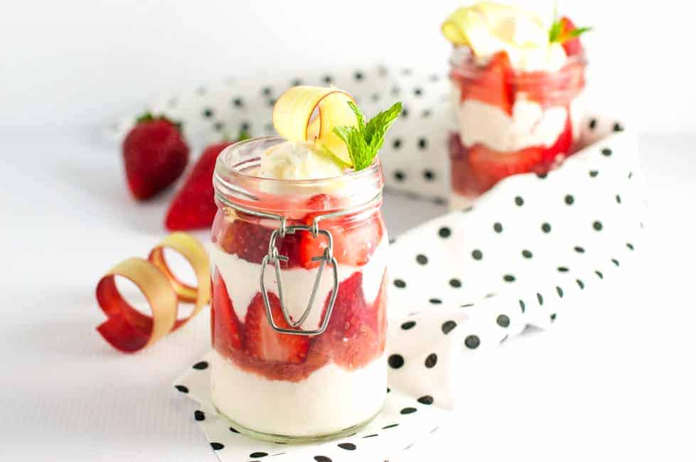 Strawberry Rhubarb Parfait with Yogurt - Flavour and Savour