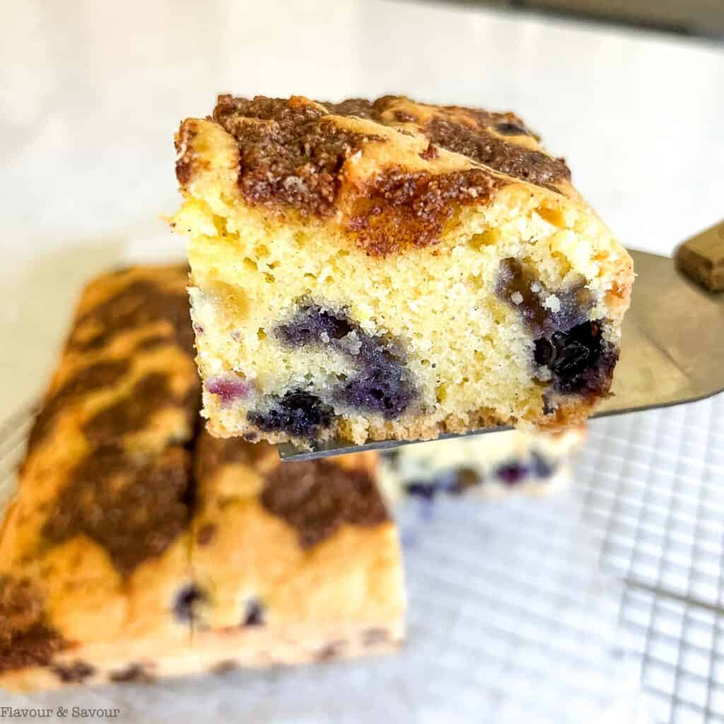 Gluten-Free Blueberry Lemon Coffee Cake - Flavour and Savour