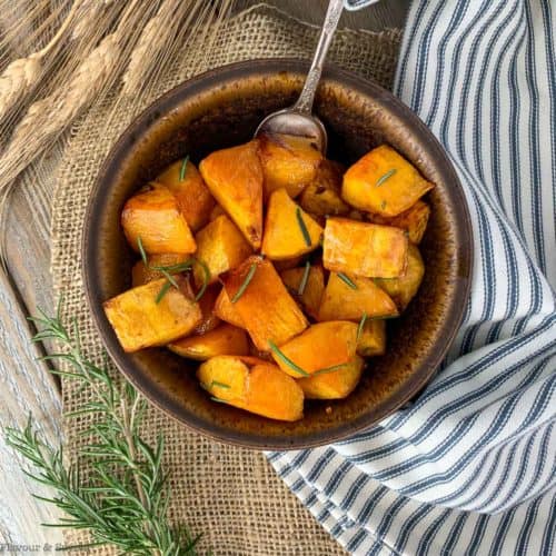 Maple Dijon Roasted Butternut Squash - Flavour and Savour