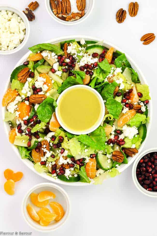 Pomegranate Mandarin Salad With Avocado And Feta