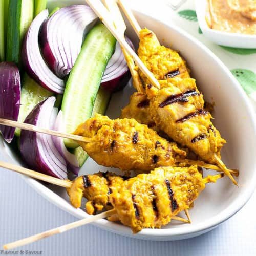 Simple Singapore Chicken Satay With Peanut Sauce Flavour And Savour