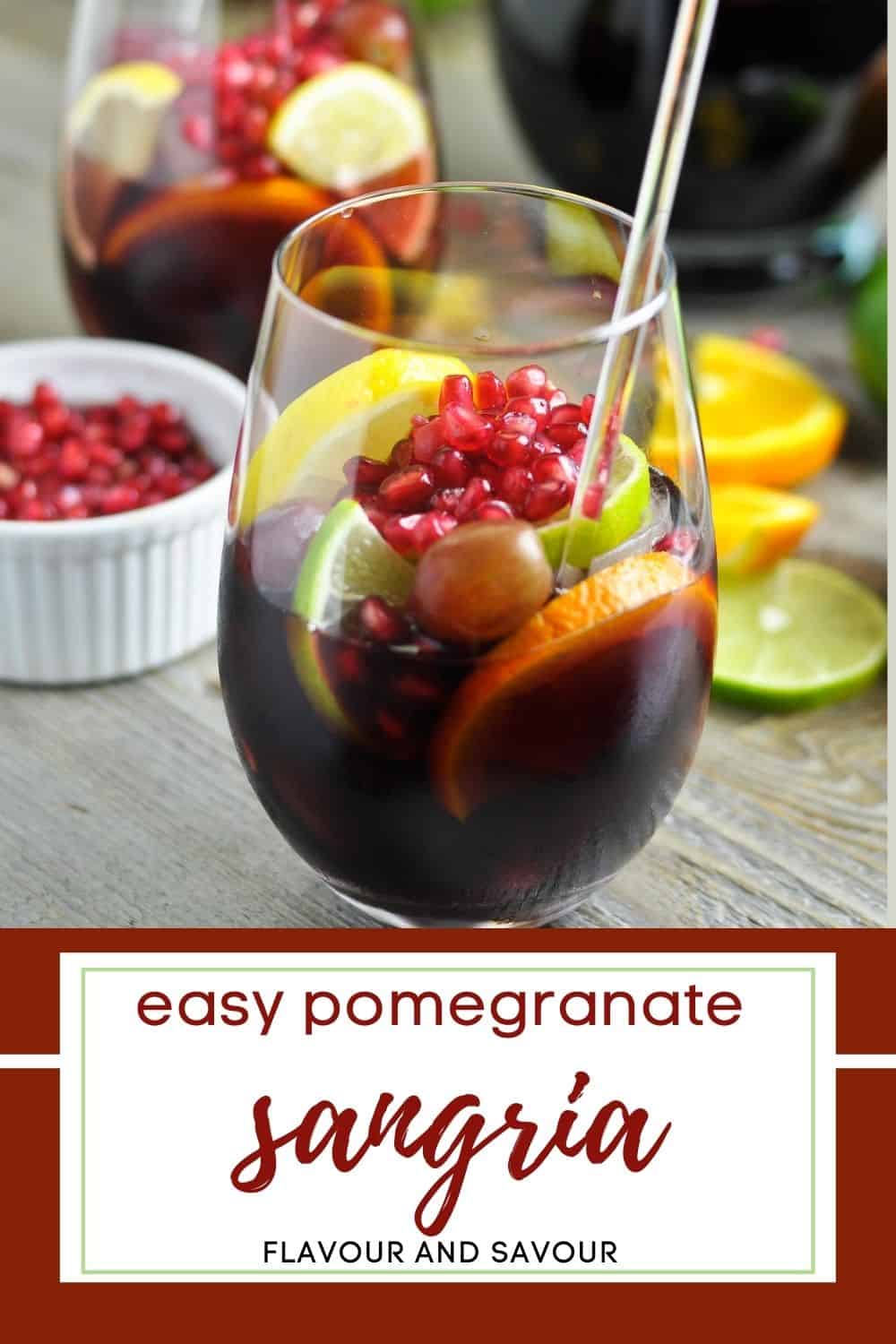 Easy Pomegranate Sangria With Citrus Fruit Flavour And Savour