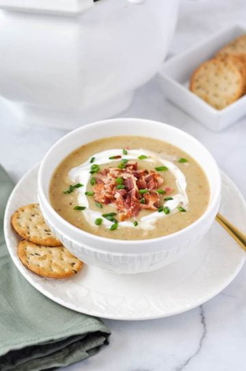 Instant Pot Potato Leek Soup with Bacon - Flavour and Savour