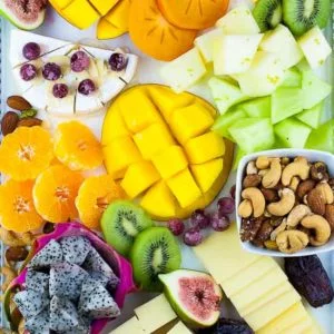 Tropical Fruit Nut and Cheese Platter