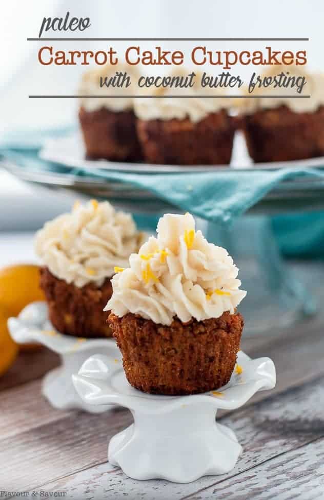 Paleo Carrot Cake Cupcakes With Coconut Butter Frosting