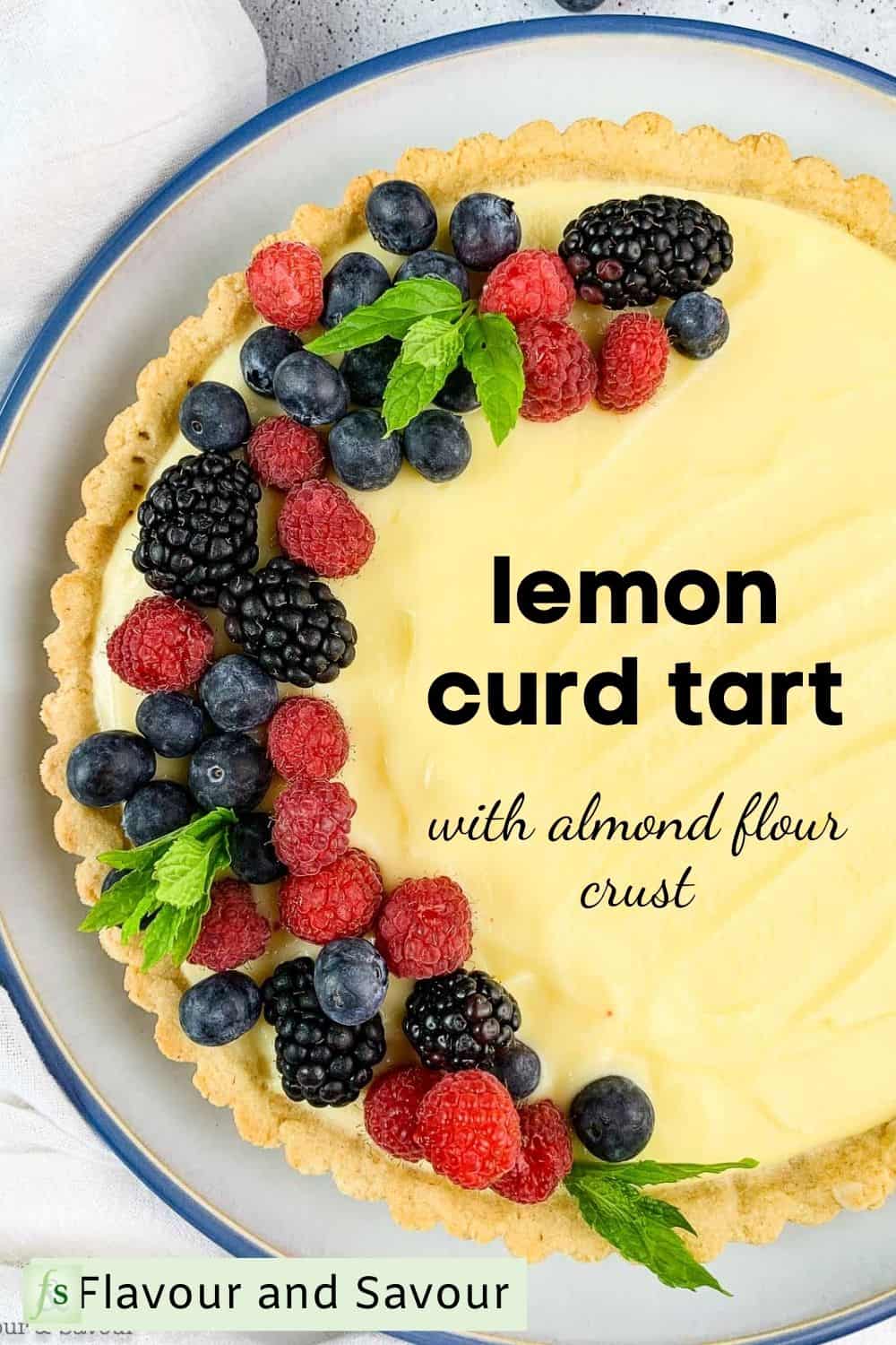 Gluten-Free Lemon Curd Tart - Flavour and Savour