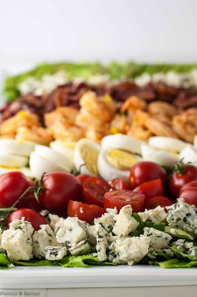 Lemon Garlic Shrimp Cobb Salad Flavour And Savour