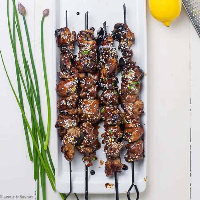 Easy Japanese Chicken Yakitori Skewers - Flavour and Savour