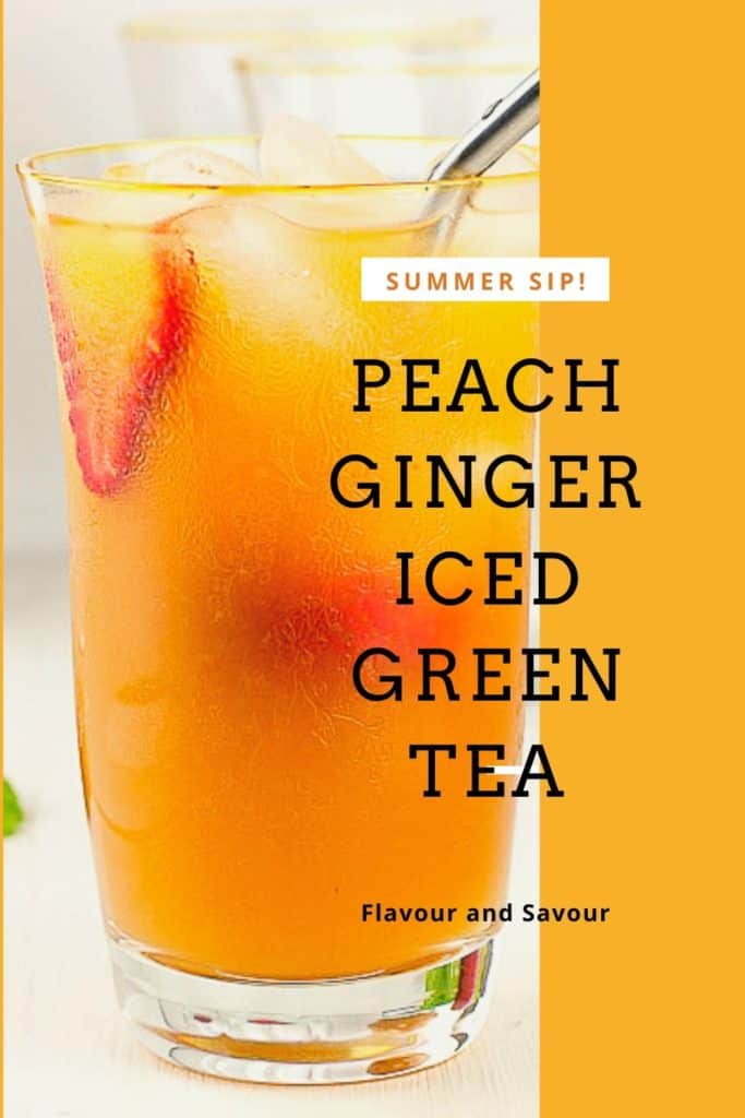 Ginger Peach and Honey Iced Green Tea - Will Cook For Smiles