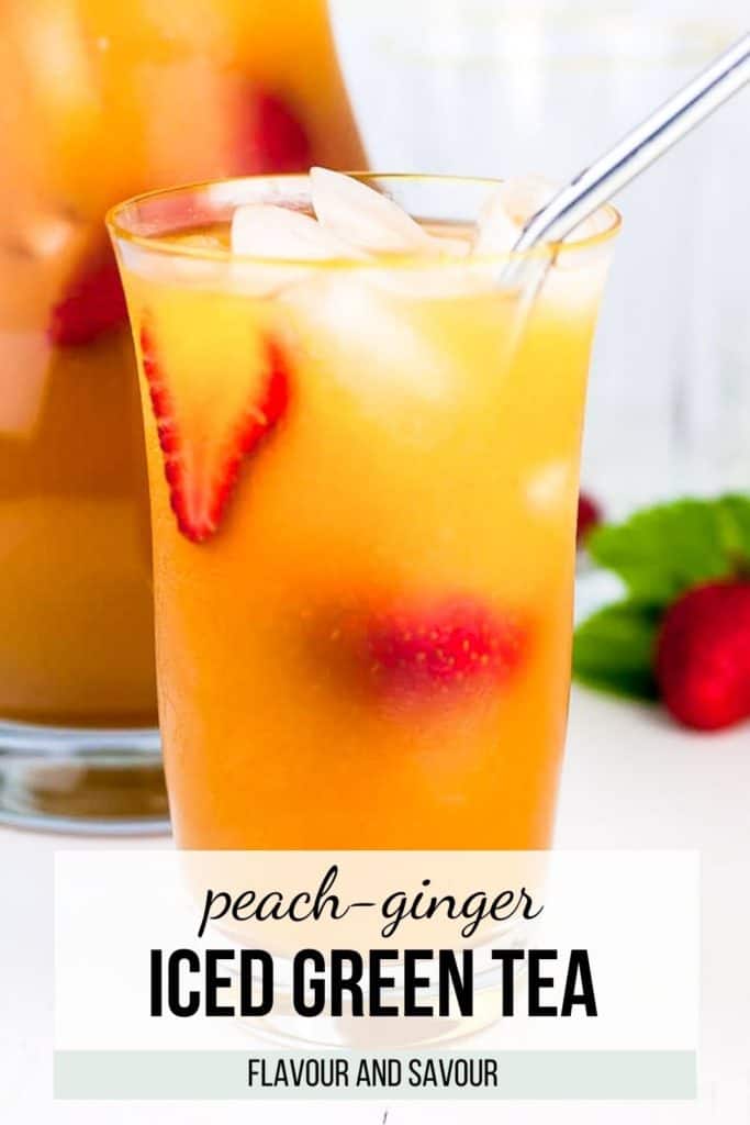 Peach and Ginger Iced Tea - The Tasty Bite