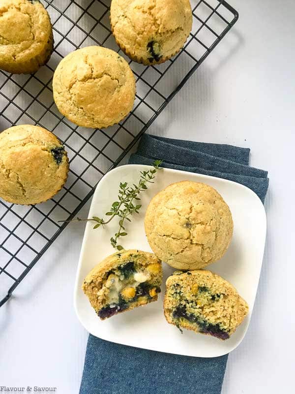 Blueberry Buttermilk Gluten Free Cornbread Muffins Flavour And Savour