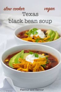 Slow Cooker Vegan Chunky Texas Black Bean Soup - Flavour And Savour