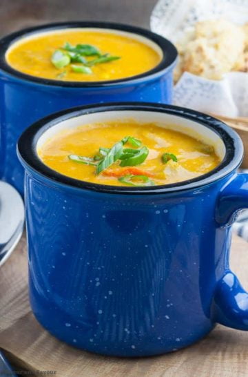 Hearty Vegan Sweet Potato Corn Chowder - Flavour And Savour