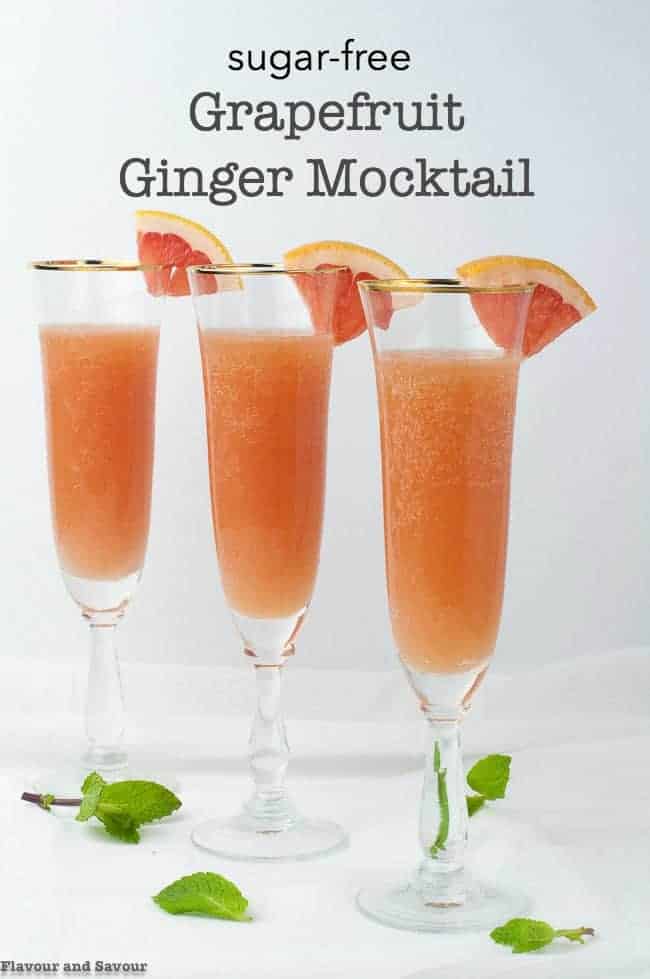 Sugar-Free Grapefruit Ginger Mocktail - Flavour and Savour