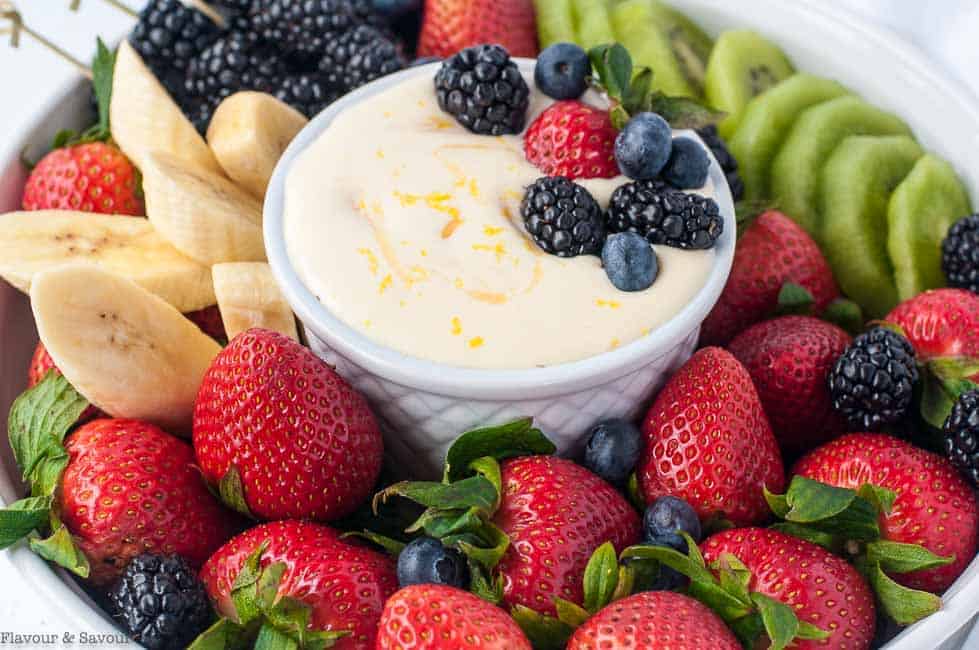 Easy Lemon Curd Fruit Dip - Flavour And Savour