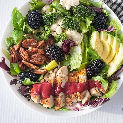 Blackberry Balsamic Grilled Chicken Salad - Flavour and Savour