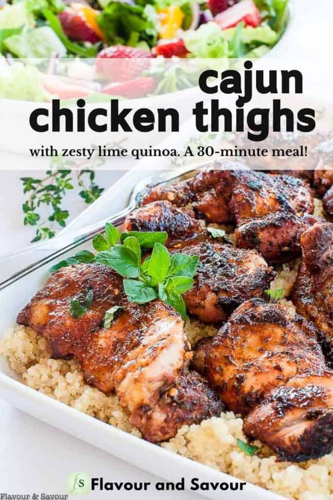 Grilled Cajun Chicken Thighs with Zesty Quinoa - Flavour and Savour