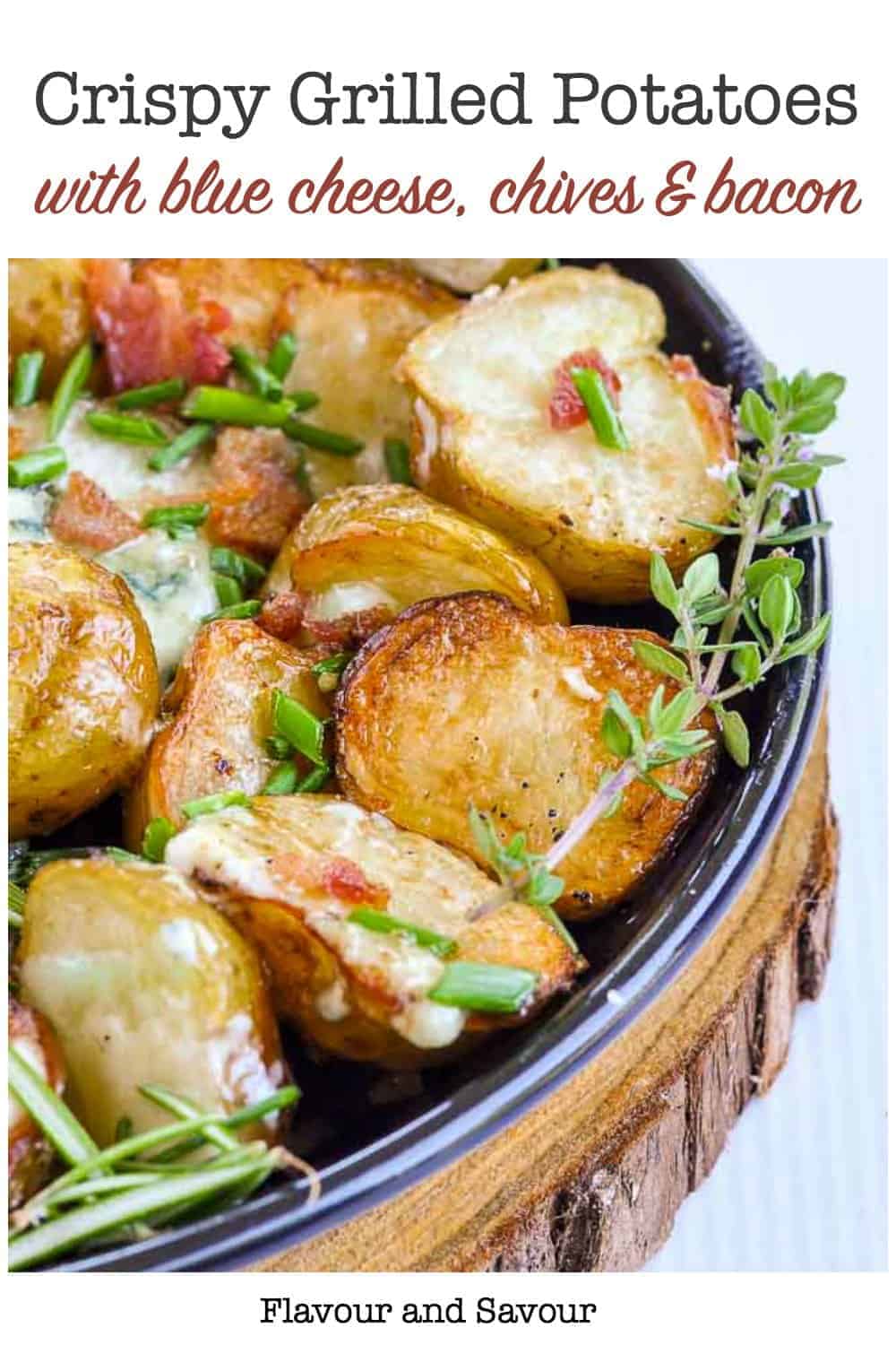 Crispy Grilled Potatoes With Blue Cheese In Foil Flavour And Savour 5052