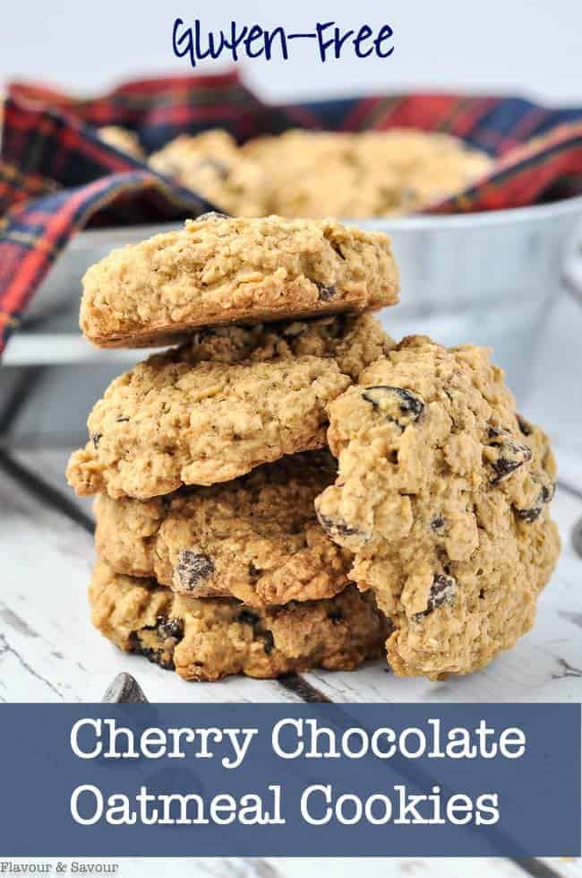 Cherry Chocolate Oatmeal Cookies - (Gluten-Free)| Flavour and Savour