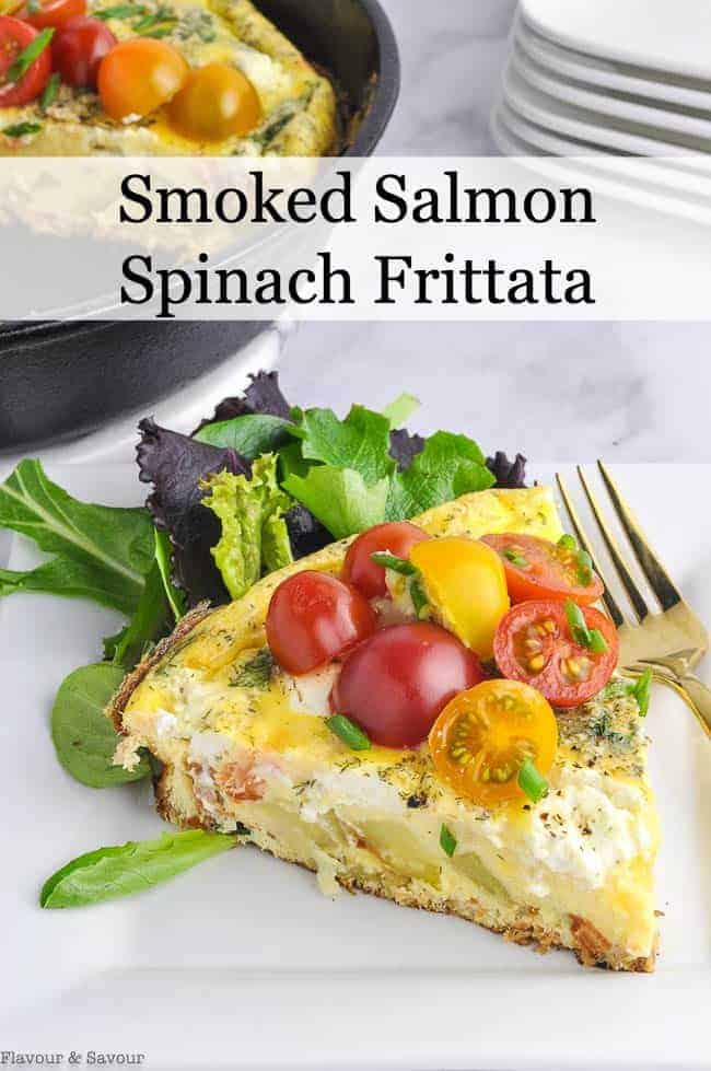 Smoked Salmon Spinach Frittata - Flavour and Savour