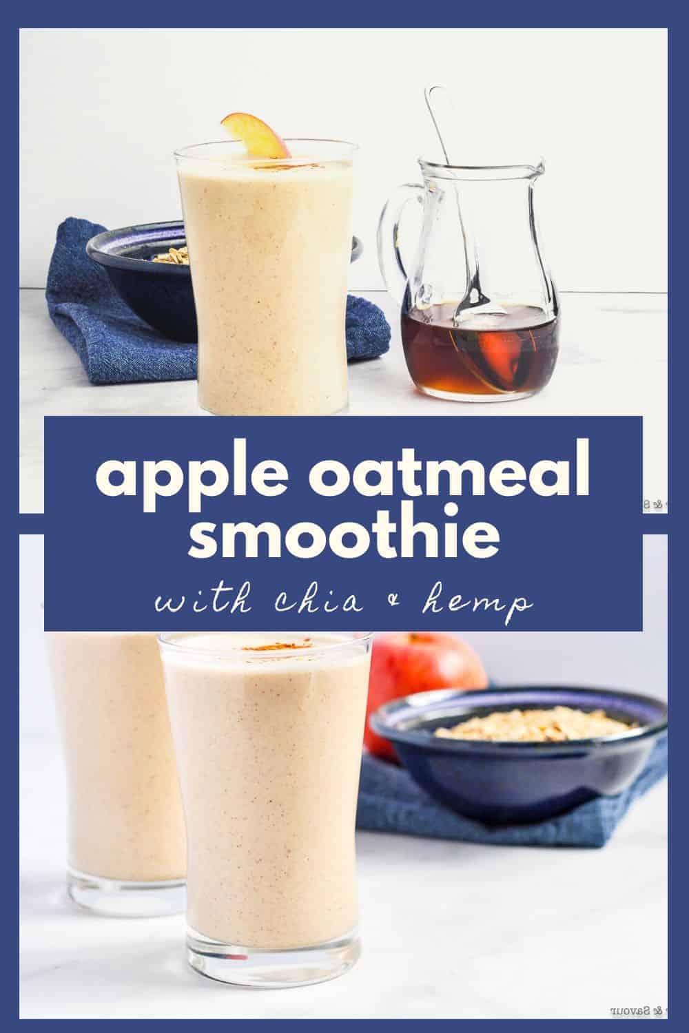 Apple Oatmeal Breakfast Smoothie without Yogurt - Flavour and Savour