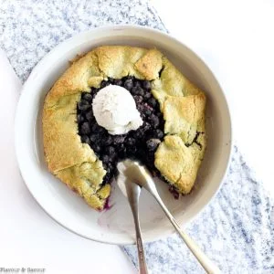 Blueberry Lemon Ginger Galette overhead view