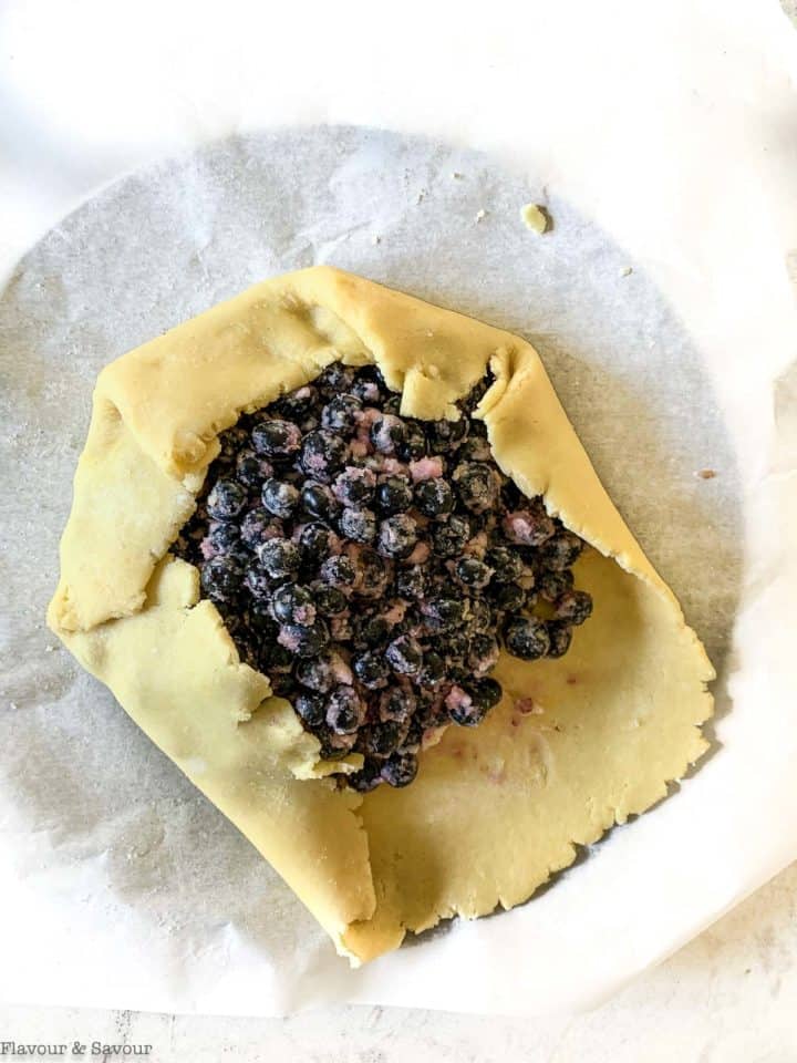 Gluten-Free Blueberry Lemon Ginger Galette - Flavour and Savour