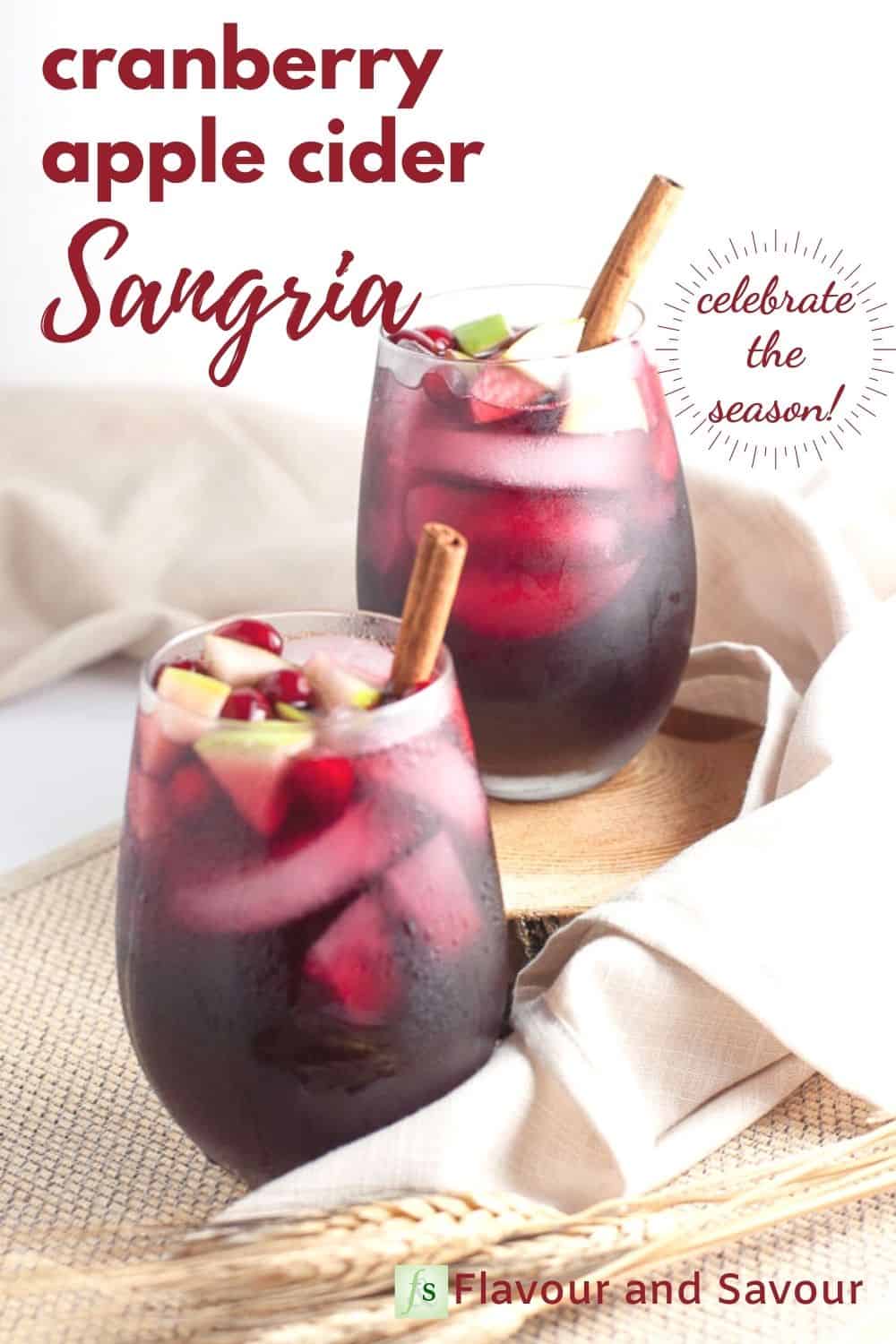 Cranberry Apple Cider Sangria - Flavour and Savour