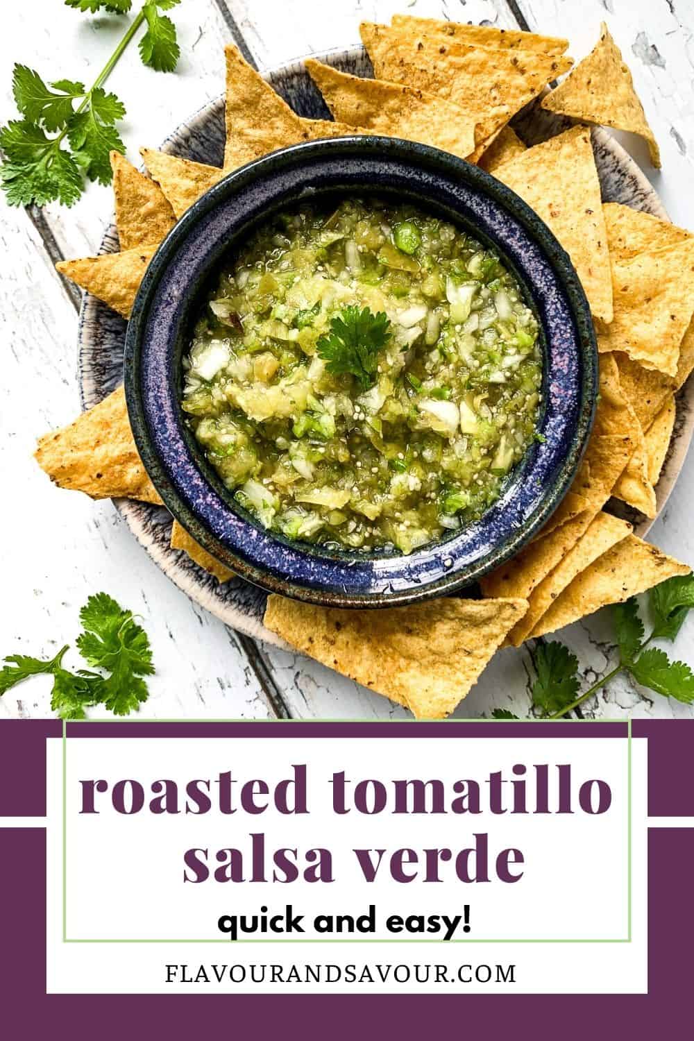 Roasted Tomatillo Salsa Verde - Flavour and Savour