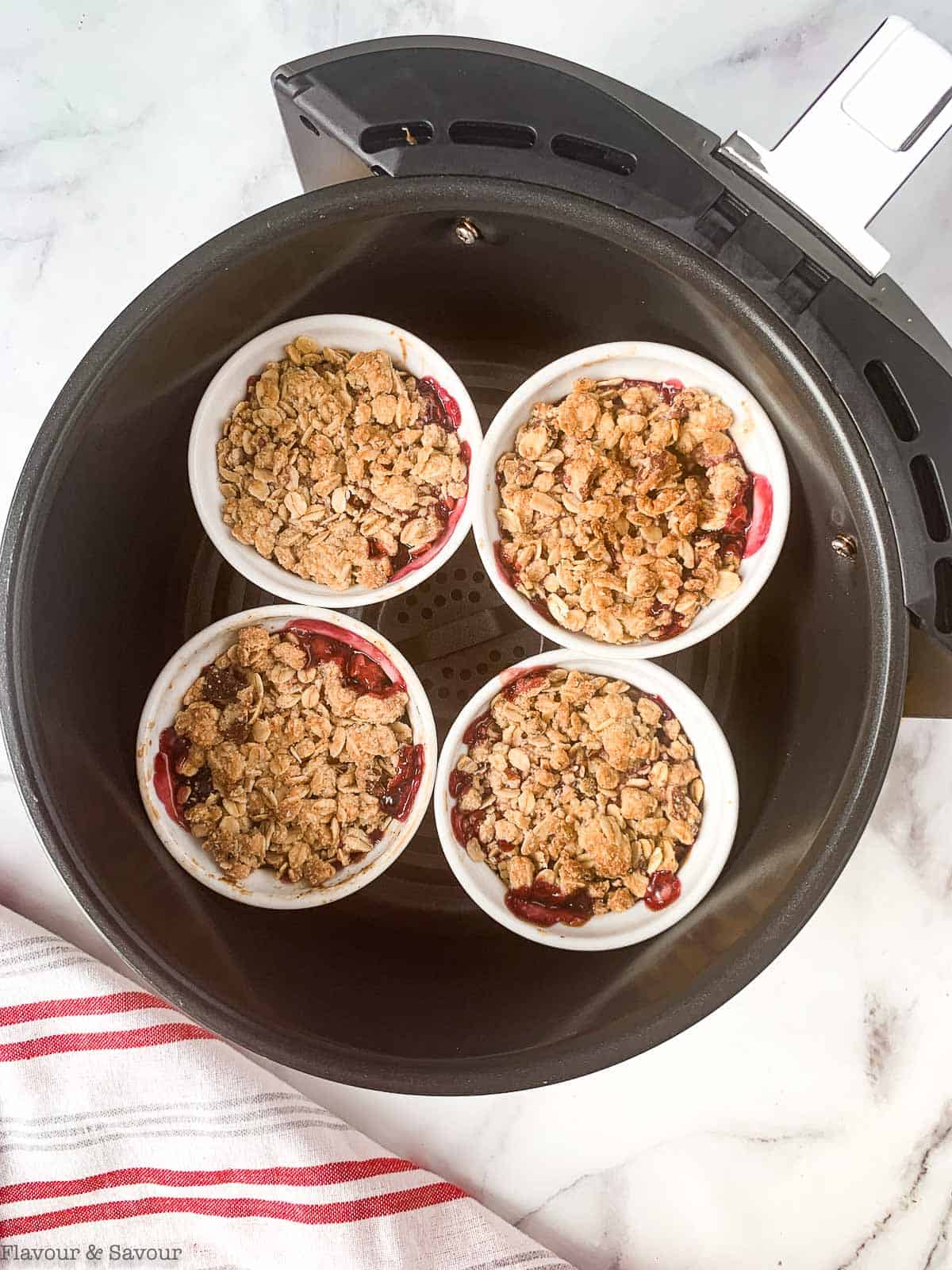 Air Fryer Cherry Almond Crisp Flavour And Savour