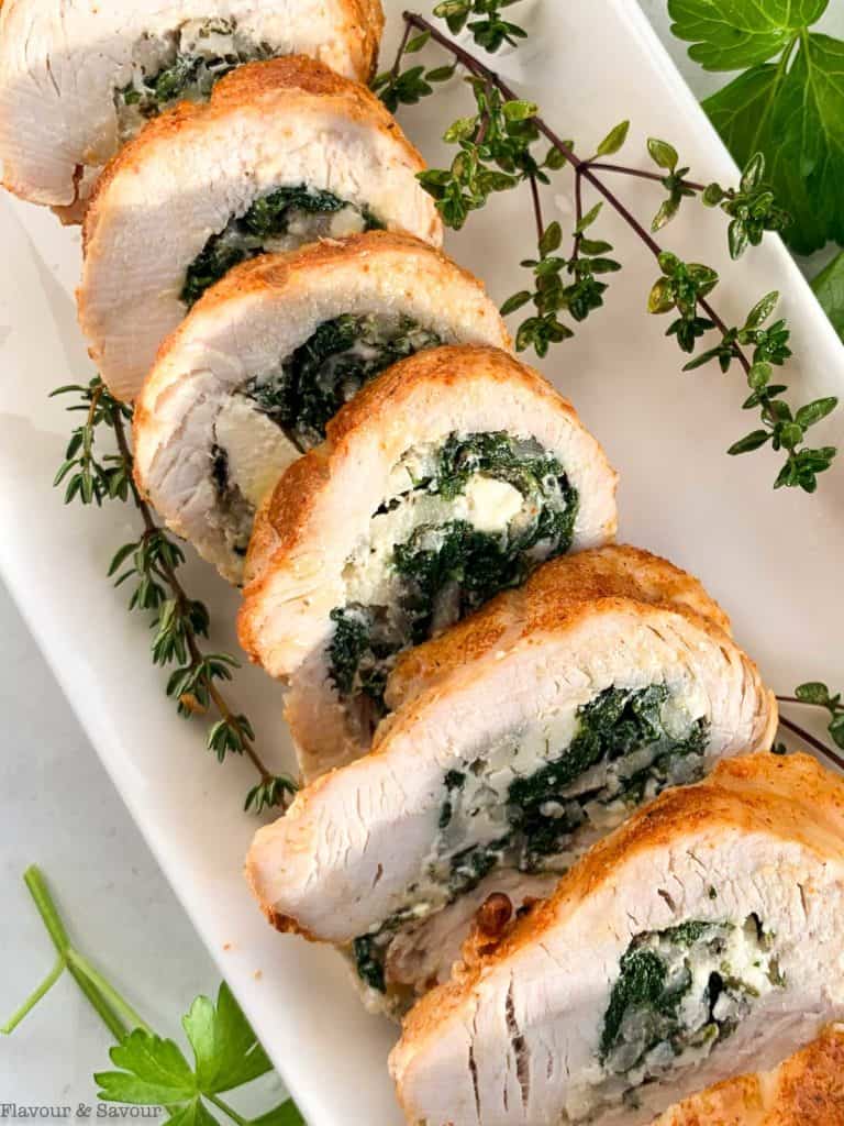 Air Fryer Rolled Stuffed Turkey Breasts - Flavour and Savour