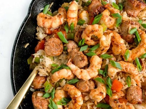 One Pan Cajun Shrimp and Rice