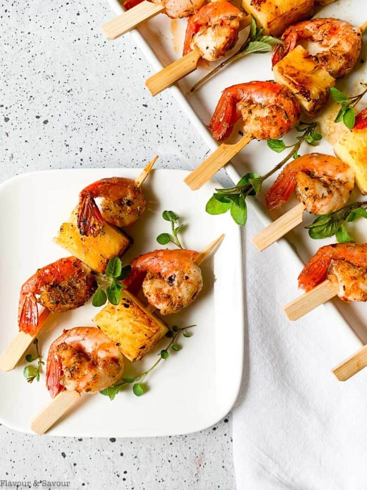 Grilled Cajun Shrimp Kabobs with Pineapple - Flavour and Savour