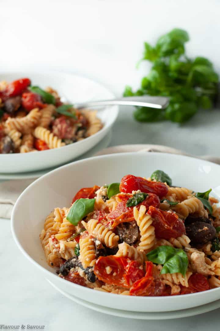 Feta Tomato Pasta Bake - Gluten-Free - Flavour and Savour