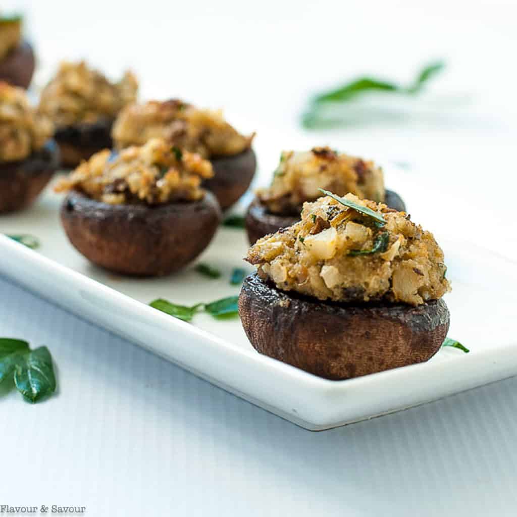 Garlic Lovers' Blue Cheese Stuffed Mushrooms - Flavour and Savour