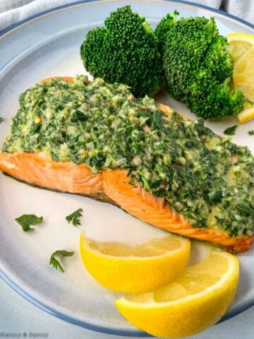 Air Fryer Chimichurri Salmon Recipe - Flavour And Savour