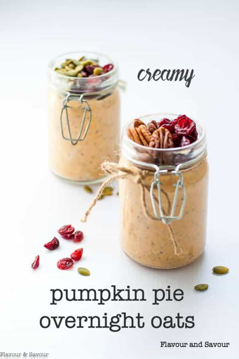 Creamy Pumpkin Pie Overnight Oats - Flavour and Savour