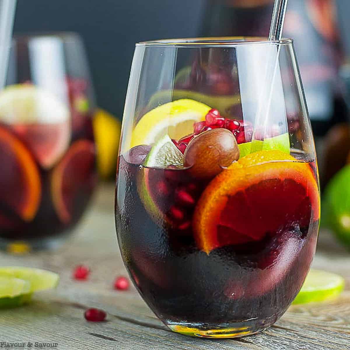 Easy Pomegranate Sangria with Citrus Fruit - Flavour and Savour