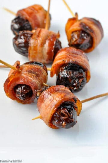 Bacon Wrapped Stuffed Dates - Flavour and Savour