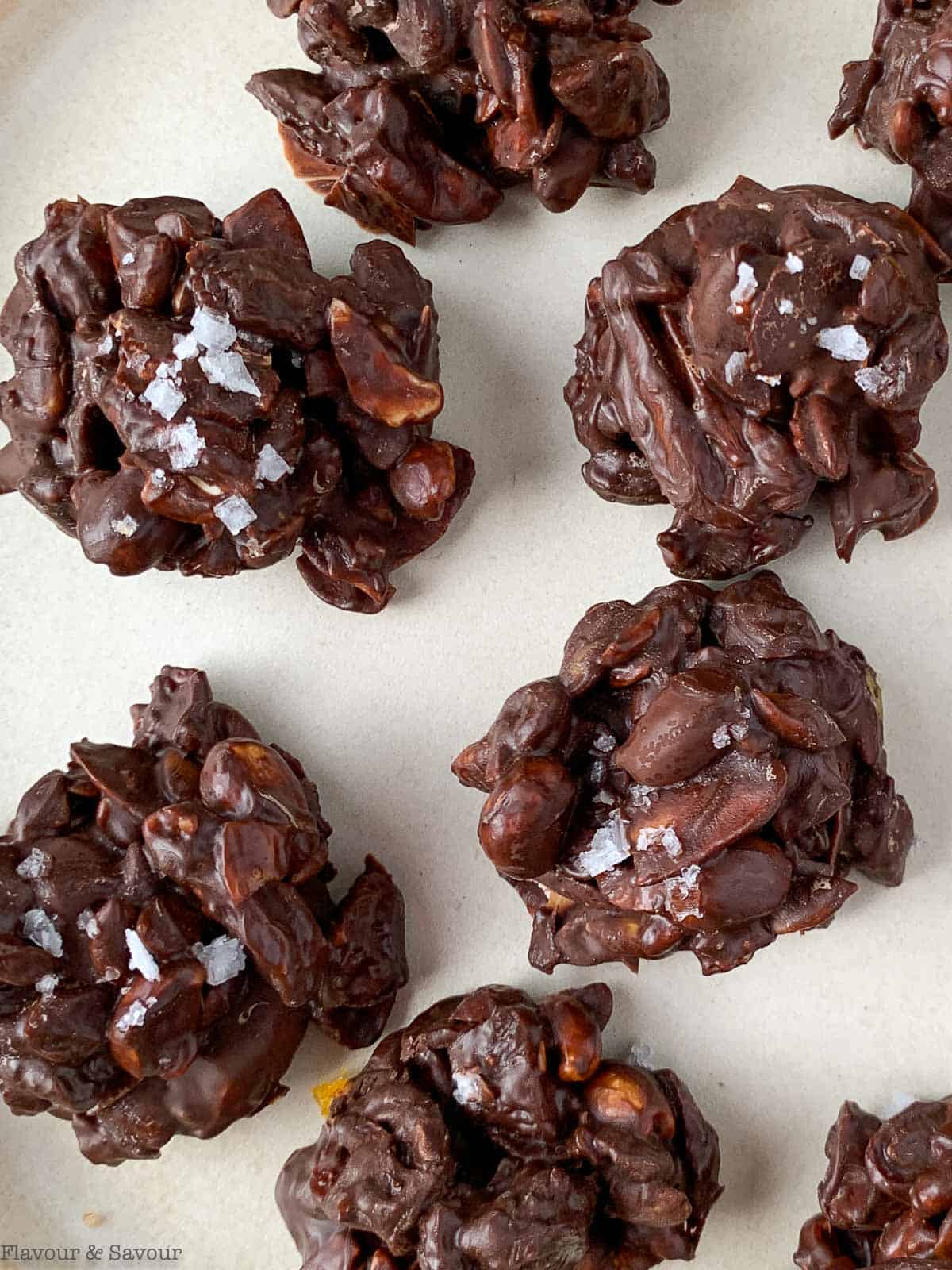 Trail Mix Chocolate Nut Clusters with Sea Salt - Flavour and Savour