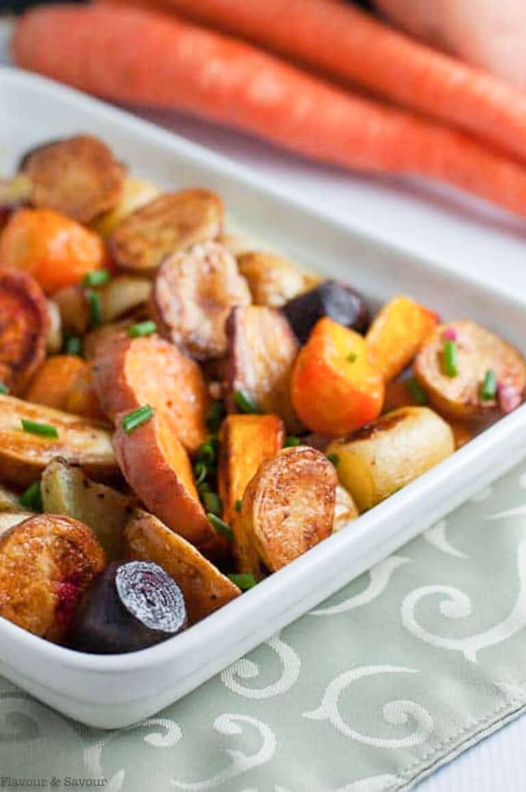 Apple Cider Roasted Root Vegetables - Flavour and Savour
