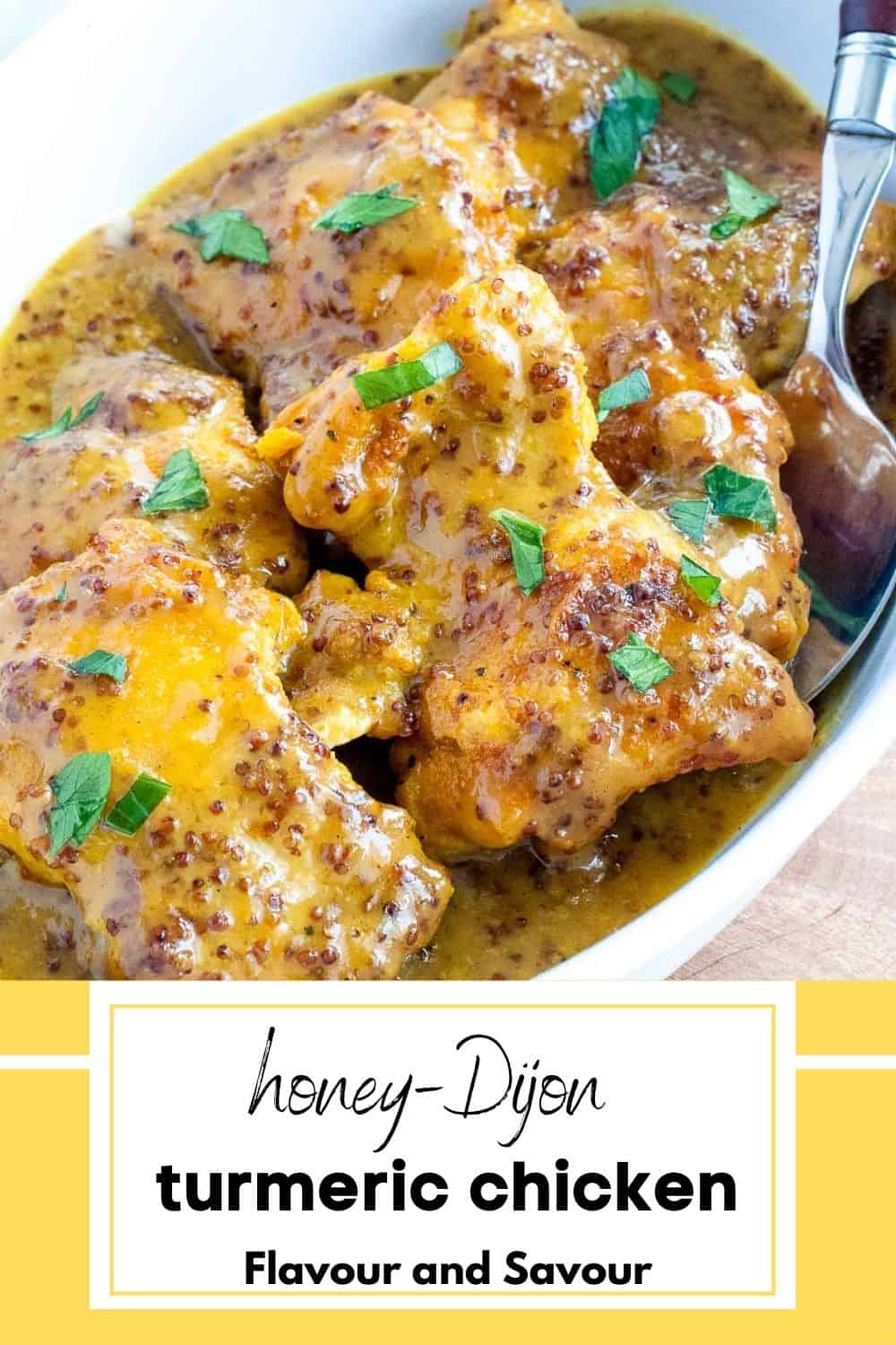 Honey Dijon Turmeric Chicken Thighs - Flavour and Savour